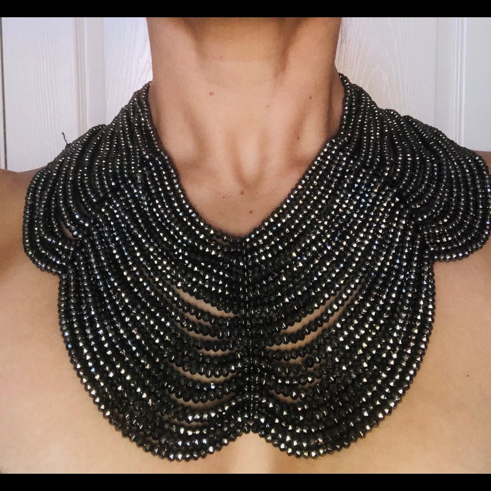 Silver Bib Necklace!